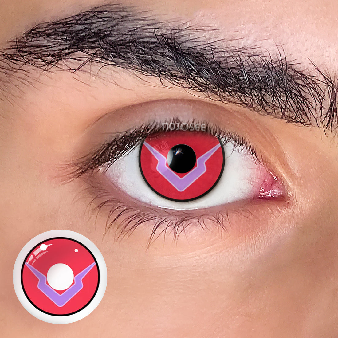 Lelouch Heterochromia Cosplay Contact Lenses‑Red Geass & Purple Eye – Code Geass