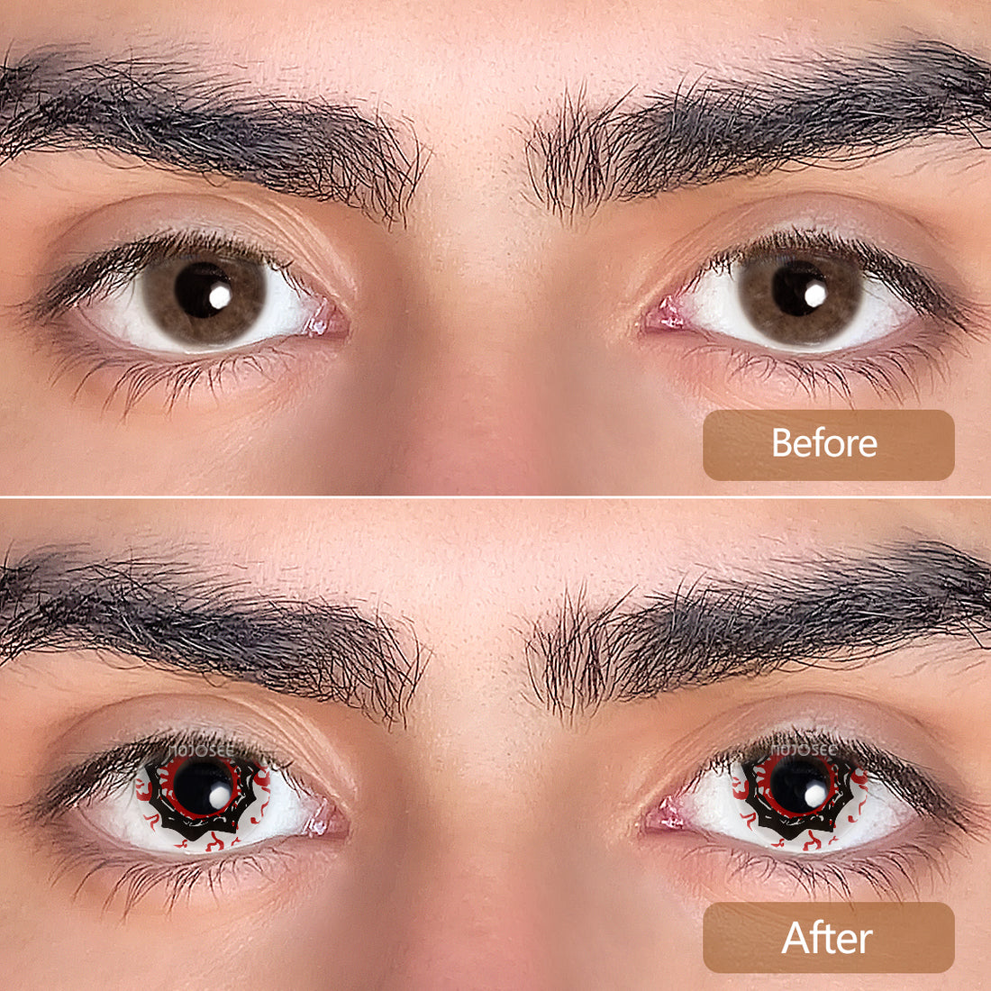 Violent Three‑Tomoë Sharingan Cosplay Contact Lenses for Men– Naruto