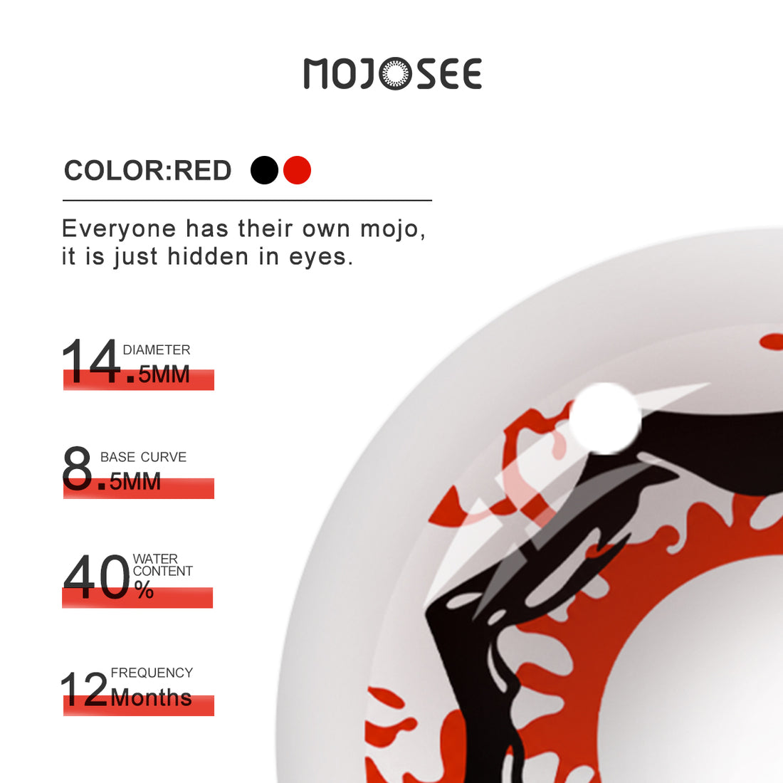 Violent Three‑Tomoë Sharingan Cosplay Contact Lenses for Men– Naruto