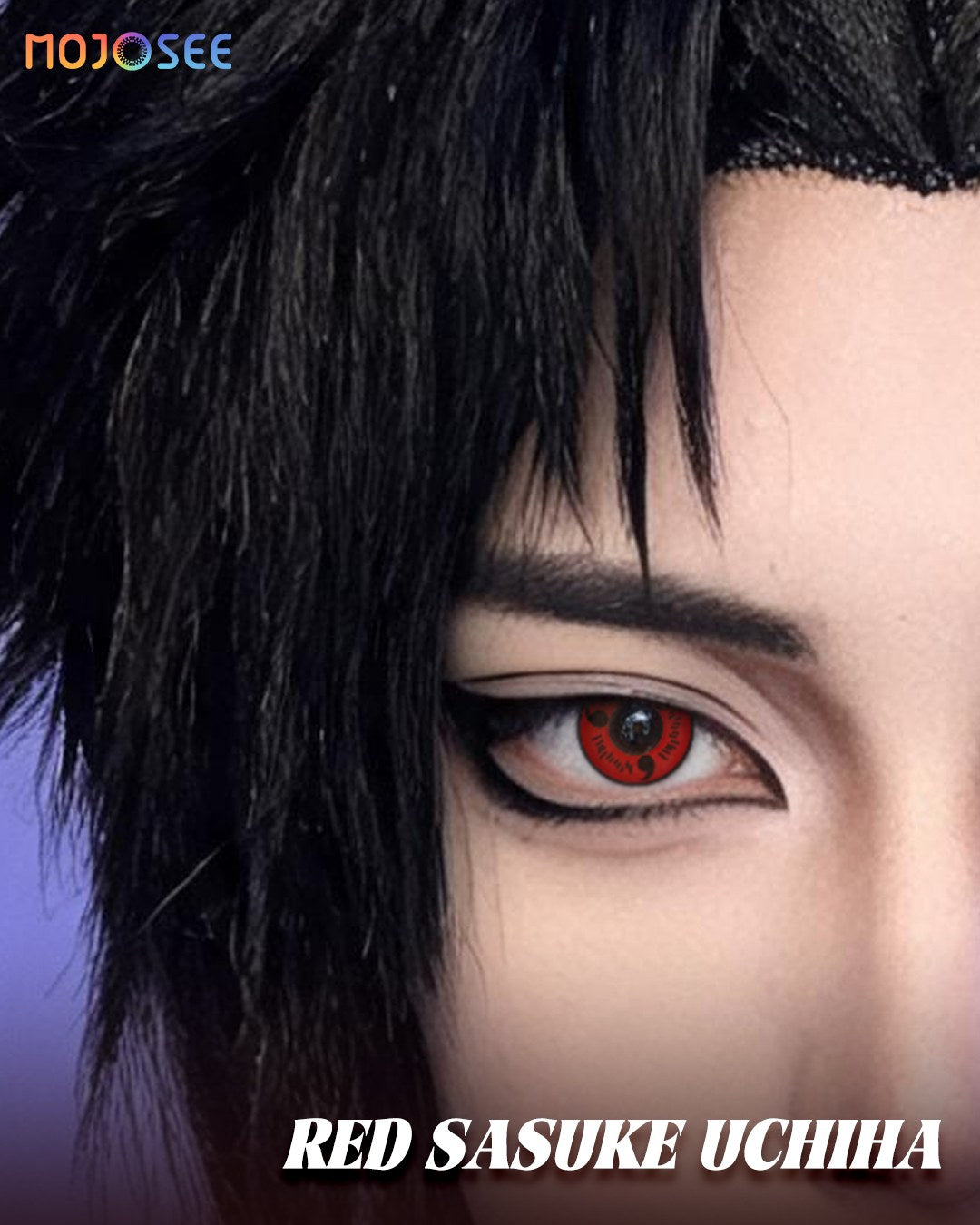 Red Sasuke Uchiha Cosplay Contact Lenses – Naruto — look 2