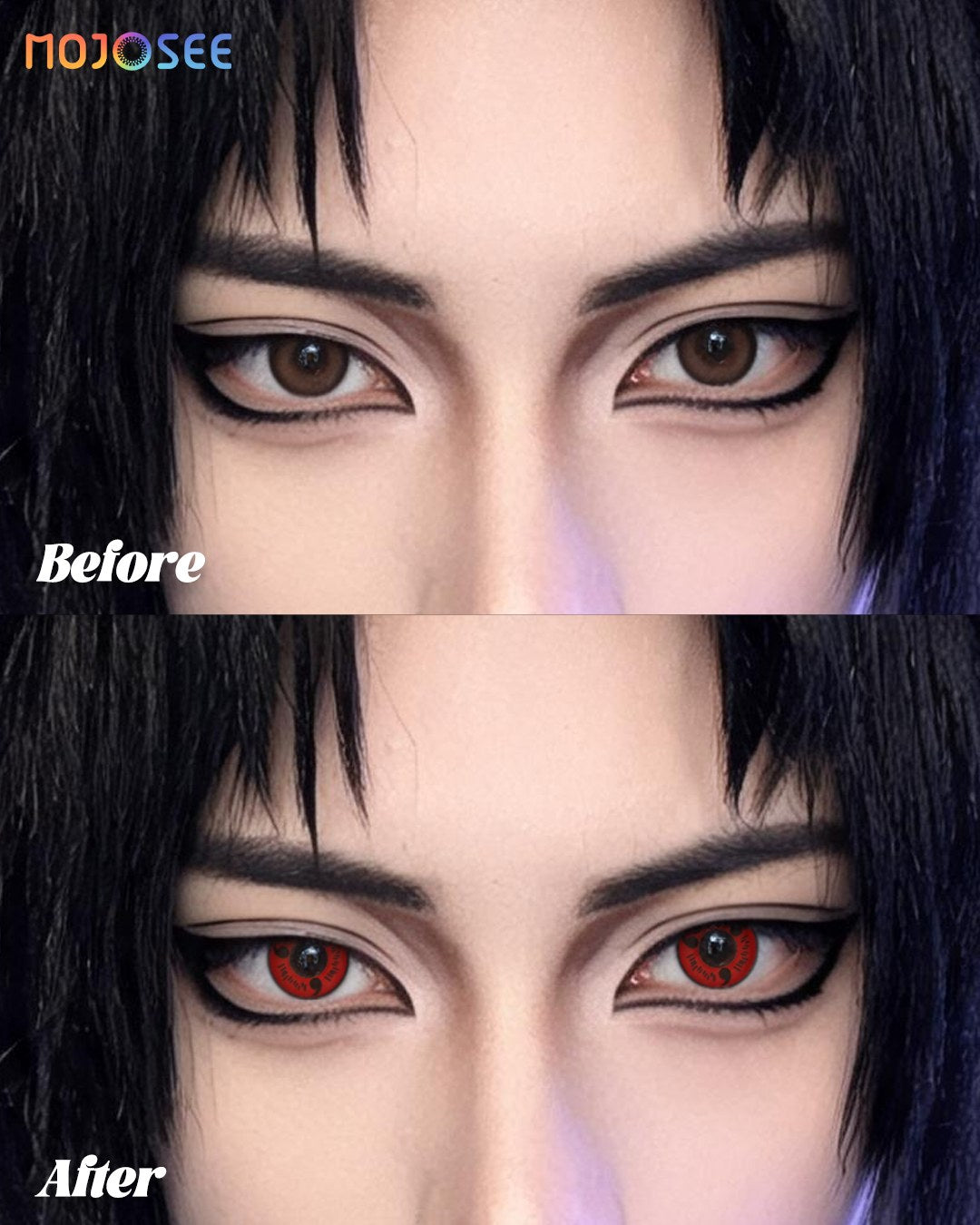 Red Sasuke Uchiha Cosplay Contact Lenses – Naruto — look 3
