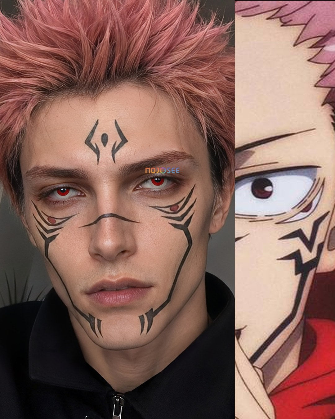 Ryomen Sukuna Prescription Cosplay Contact Lenses – Jujutsu Kaisen — look 1