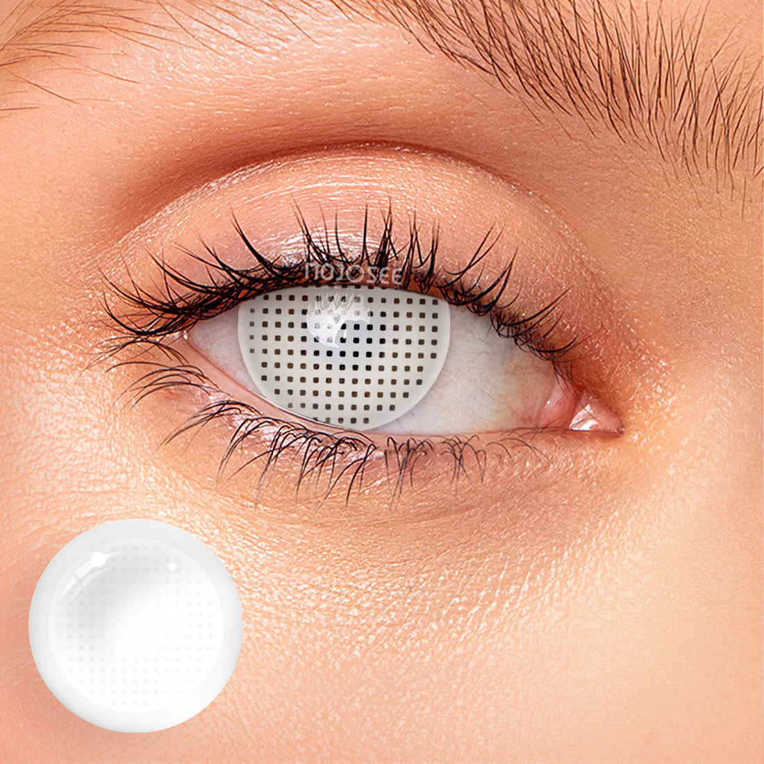 White Mesh Colored Contact Lenses
