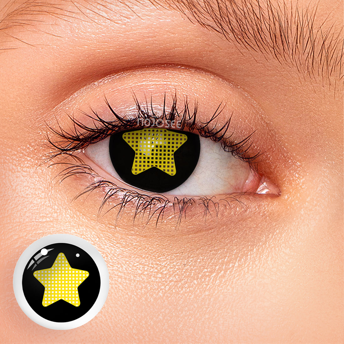 Yumeno Kyusaku Gold Star (Right Eye) Cosplay Contact Lenses – Bungo Stray Dogs