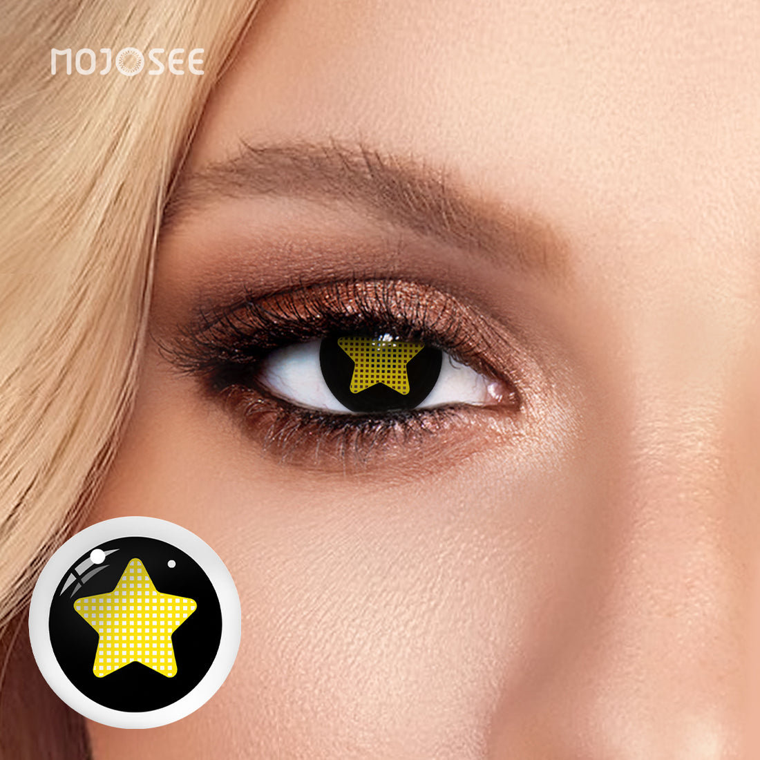 Yumeno Kyusaku Gold Star (Right Eye) Cosplay Contact Lenses – Bungo Stray Dogs