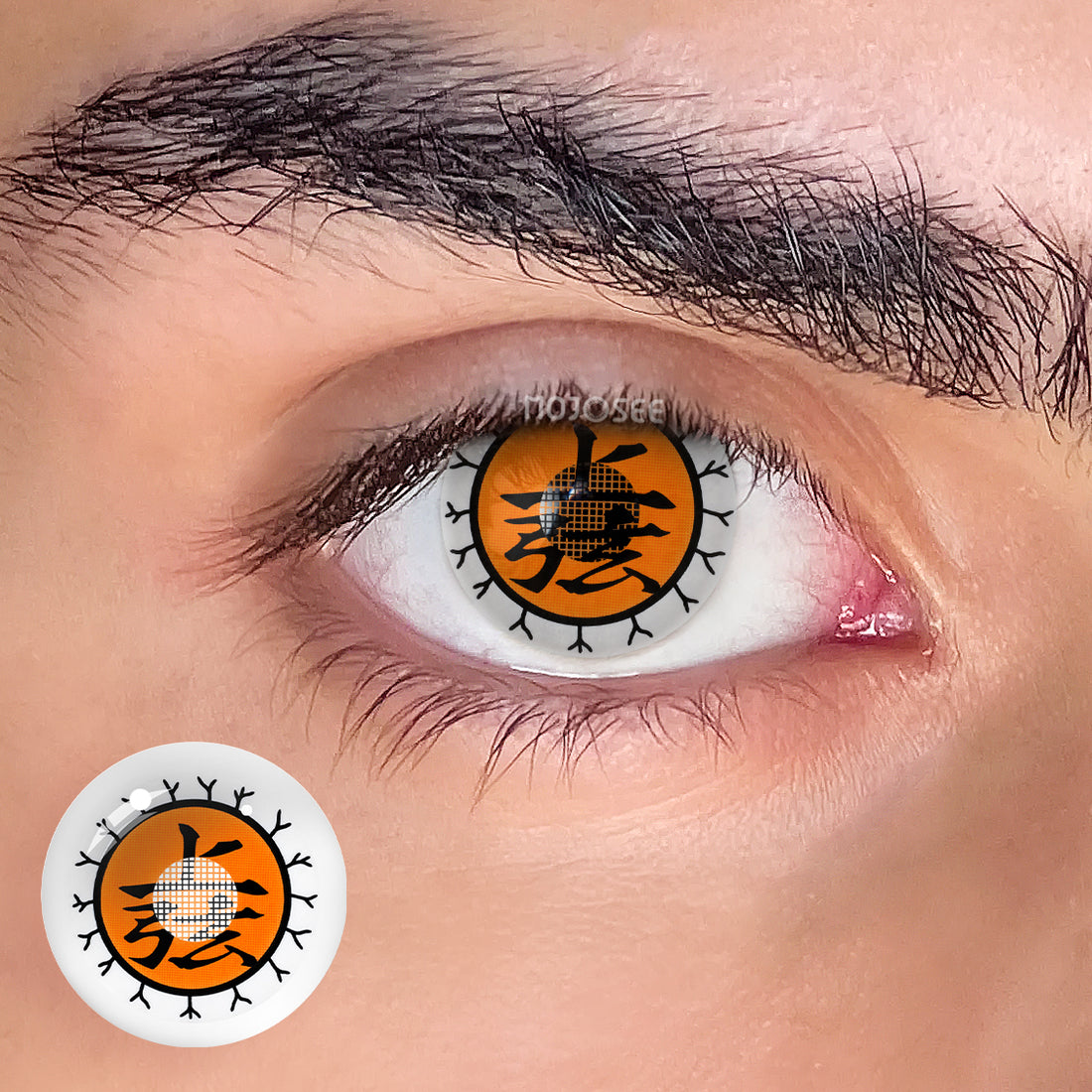 Akaza Upper Rank Calligraphy (Right Eye) Cosplay Contact Lenses – Demon Slayer