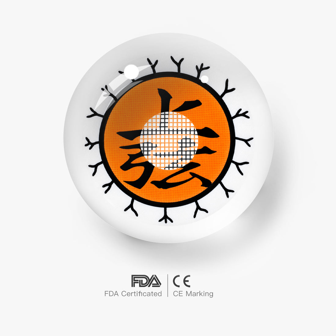 Akaza Upper Rank Calligraphy (Right Eye) Cosplay Contact Lenses – Demon Slayer