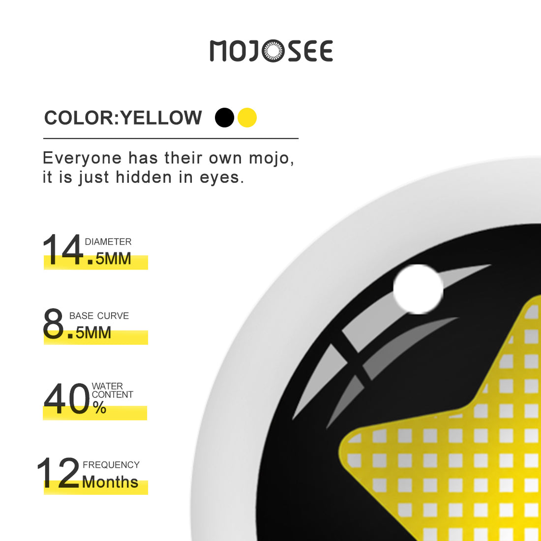 Yumeno Kyusaku Gold Star (Right Eye) Cosplay Contact Lenses – Bungo Stray Dogs