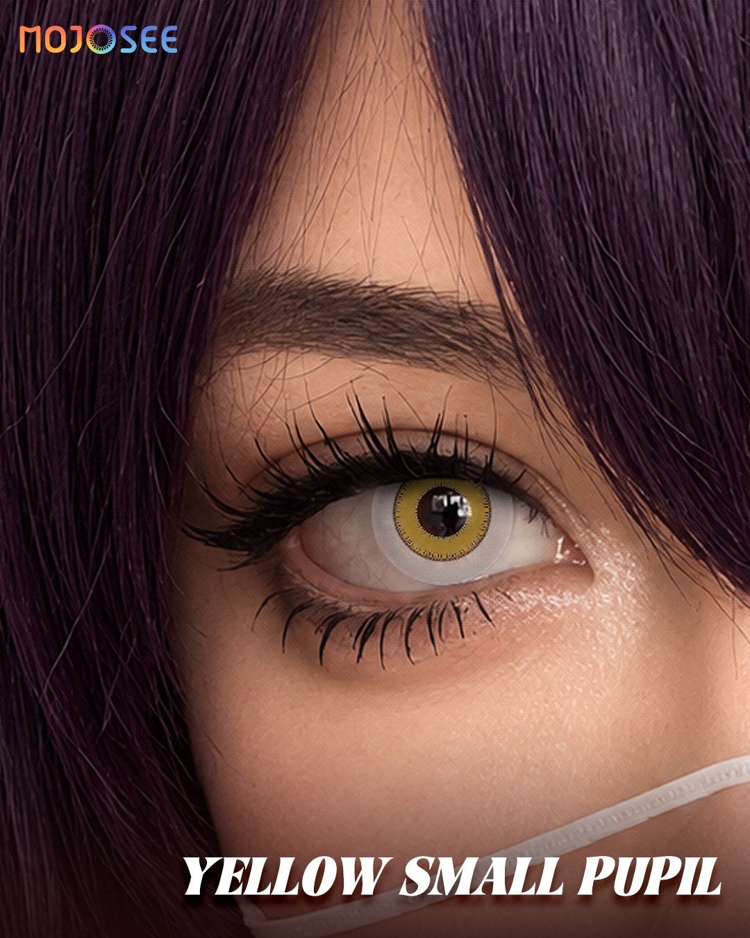 Yellow Small Pupil Prescription Contact Lenses - Miosis — look 1