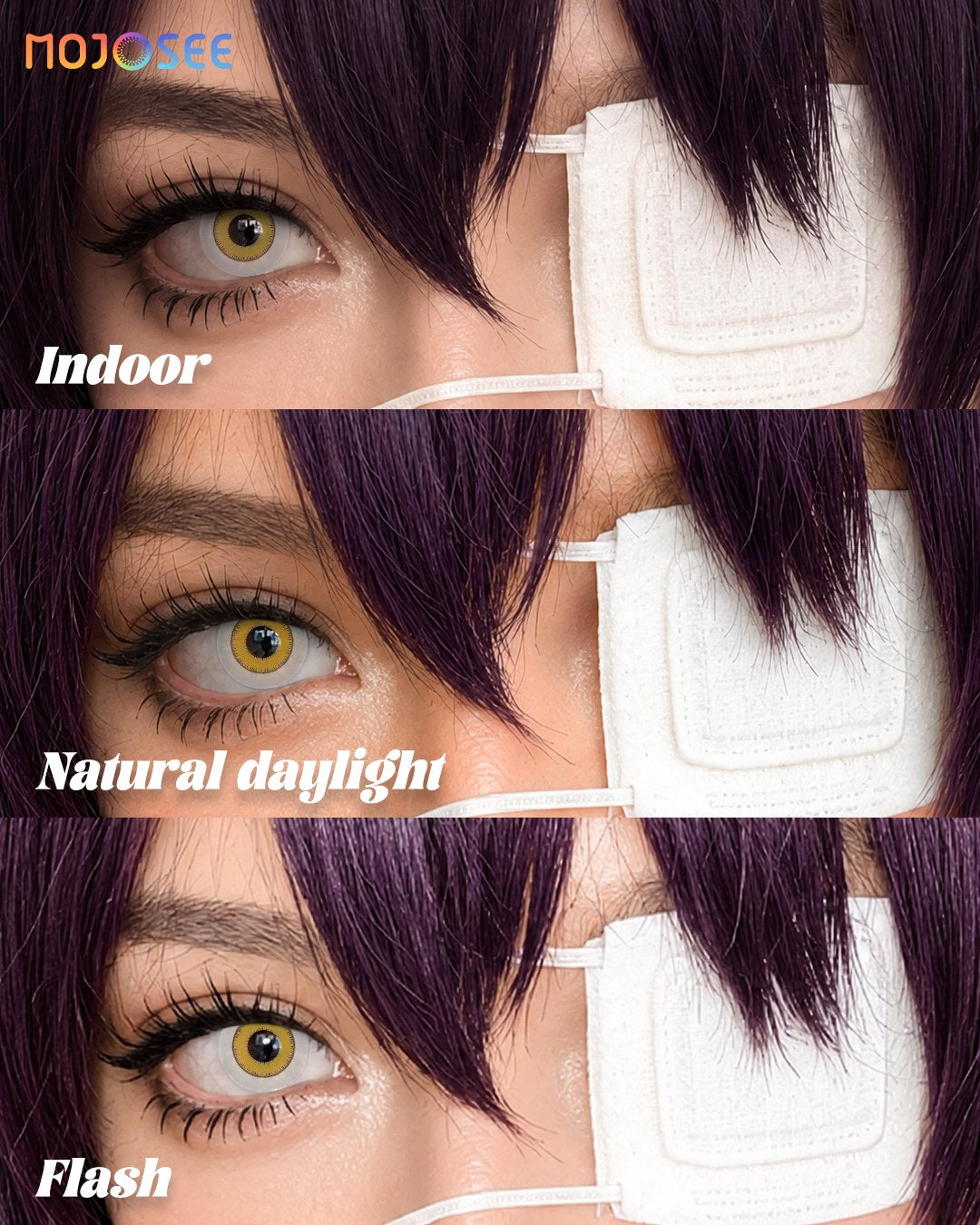 Yellow Small Pupil Prescription Contact Lenses - Miosis — look 4