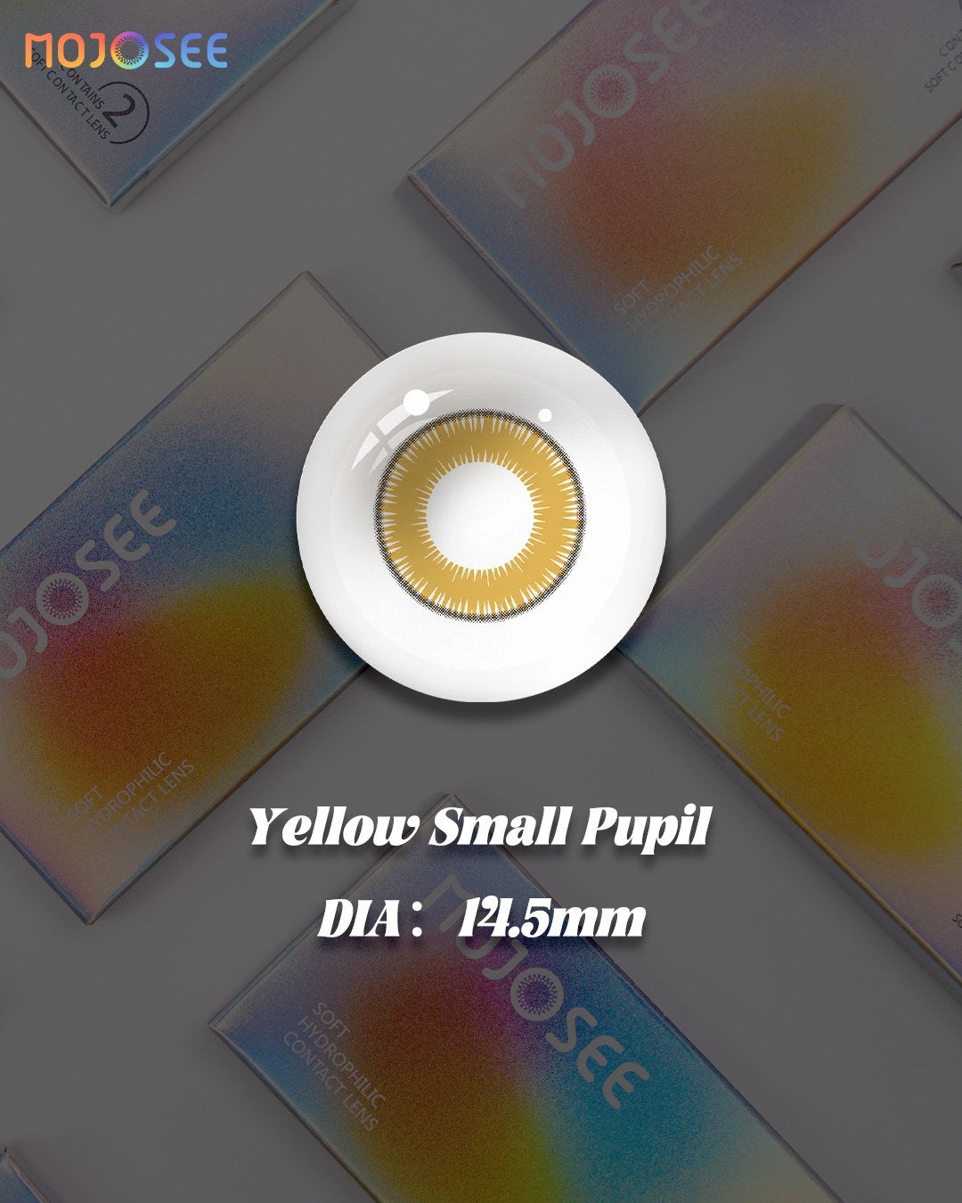 Yellow Small Pupil Prescription Contact Lenses - Miosis — look 6
