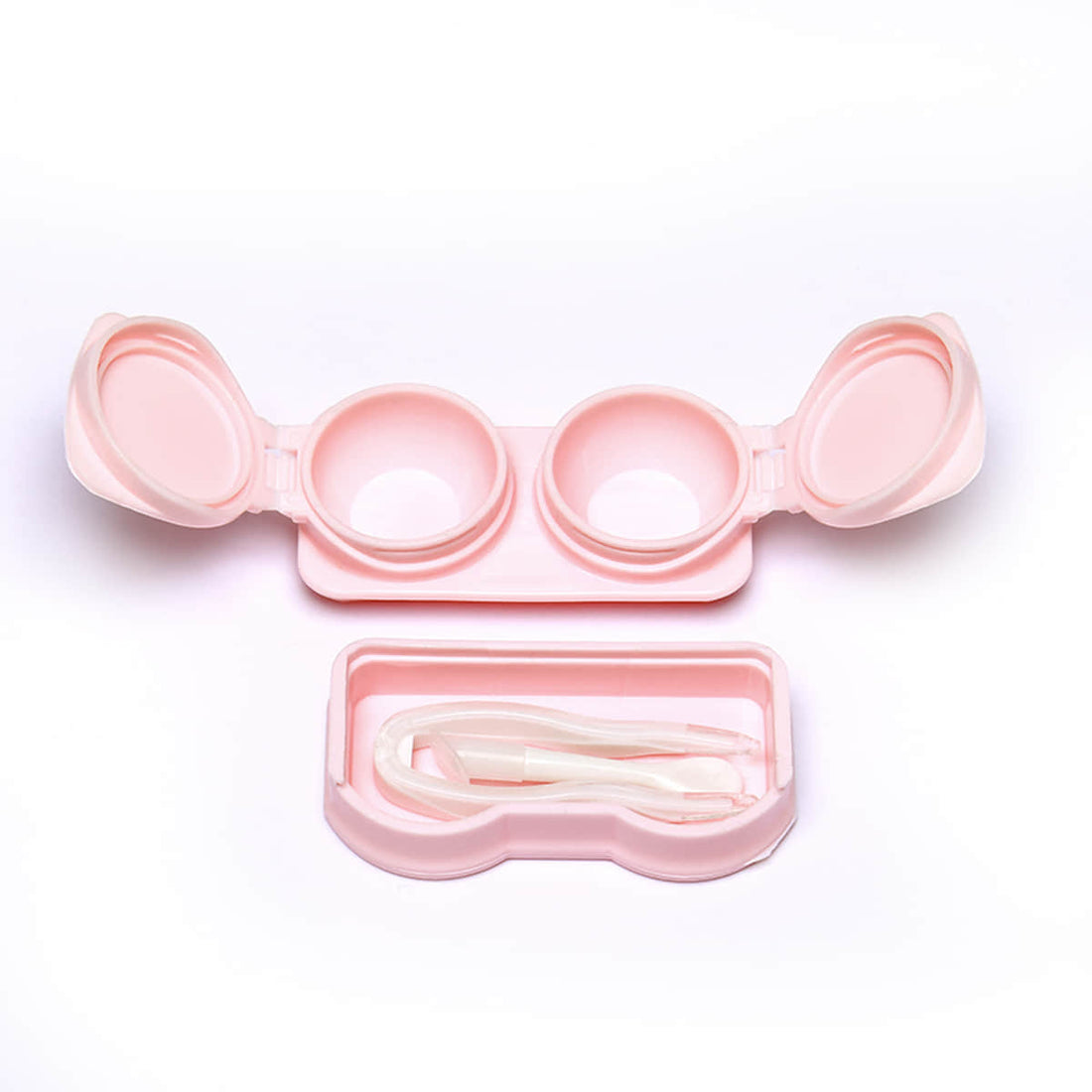 MOJO Pink Double Layer Circle Lens Case