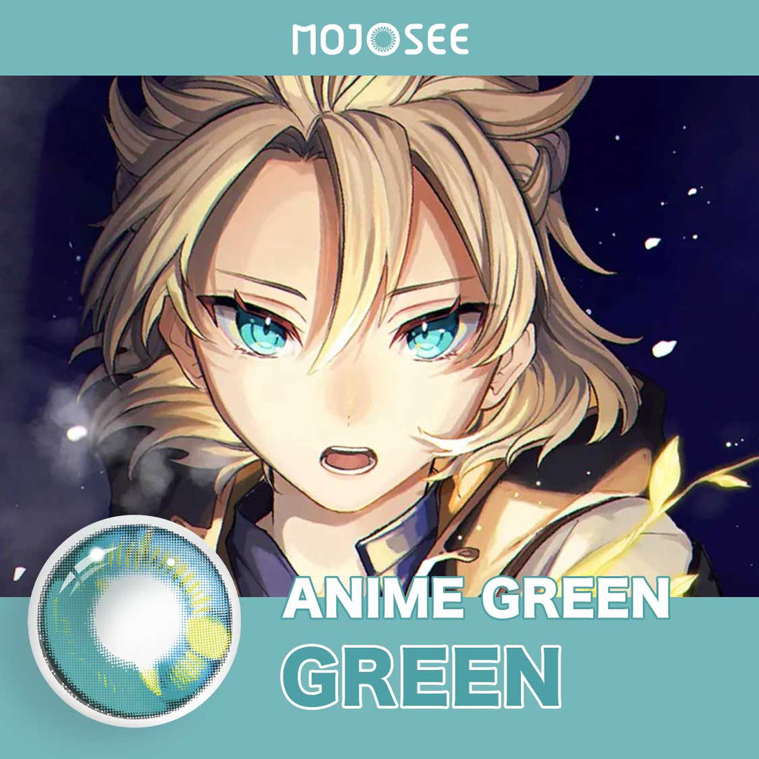 Genshin Anime Green Colored Contact Lenses