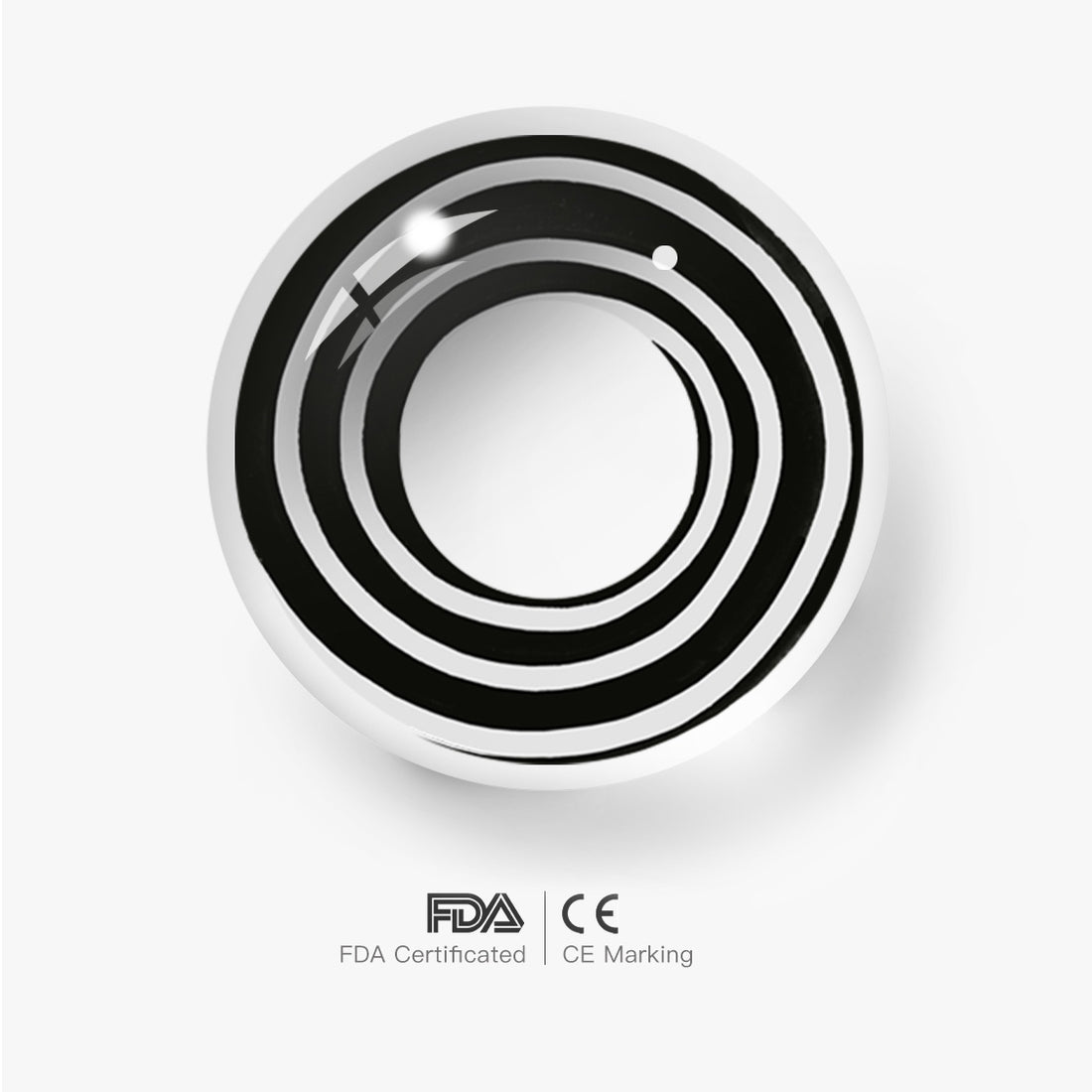 Black&White Spiral Colored Contact Lenses