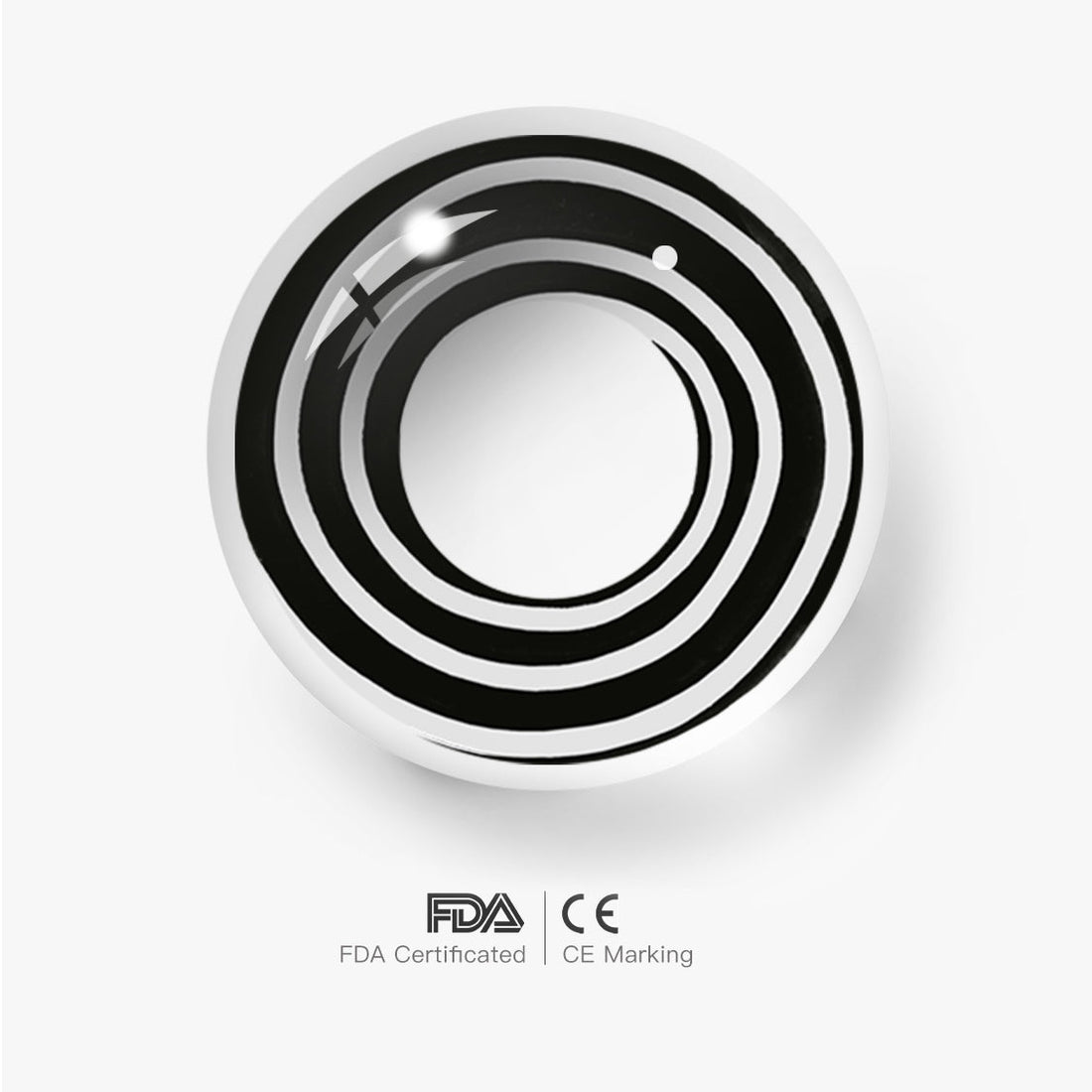 Black&White Spiral Colored Contact Lenses for Men