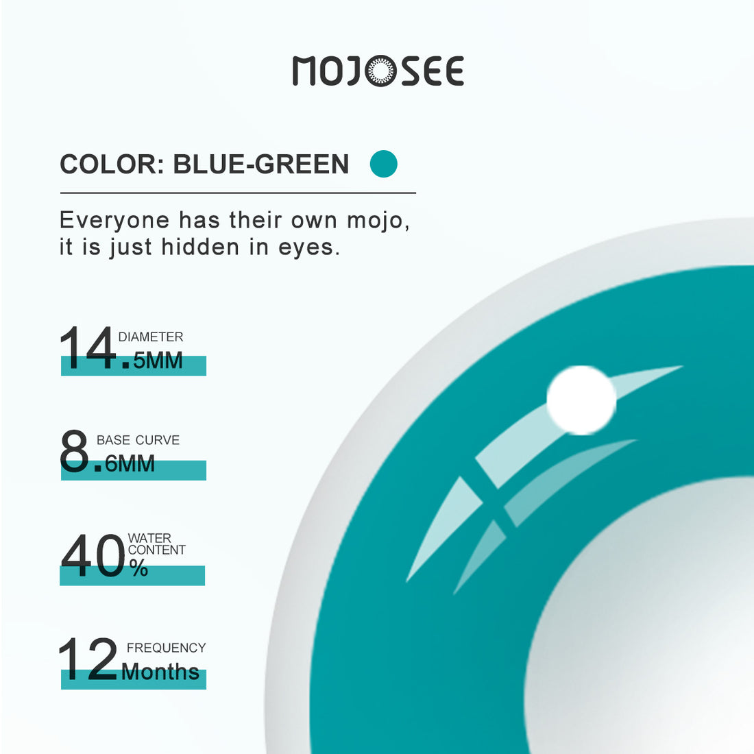 Demon Slayer Circle Block Blue-Green Colored Contact Lenses