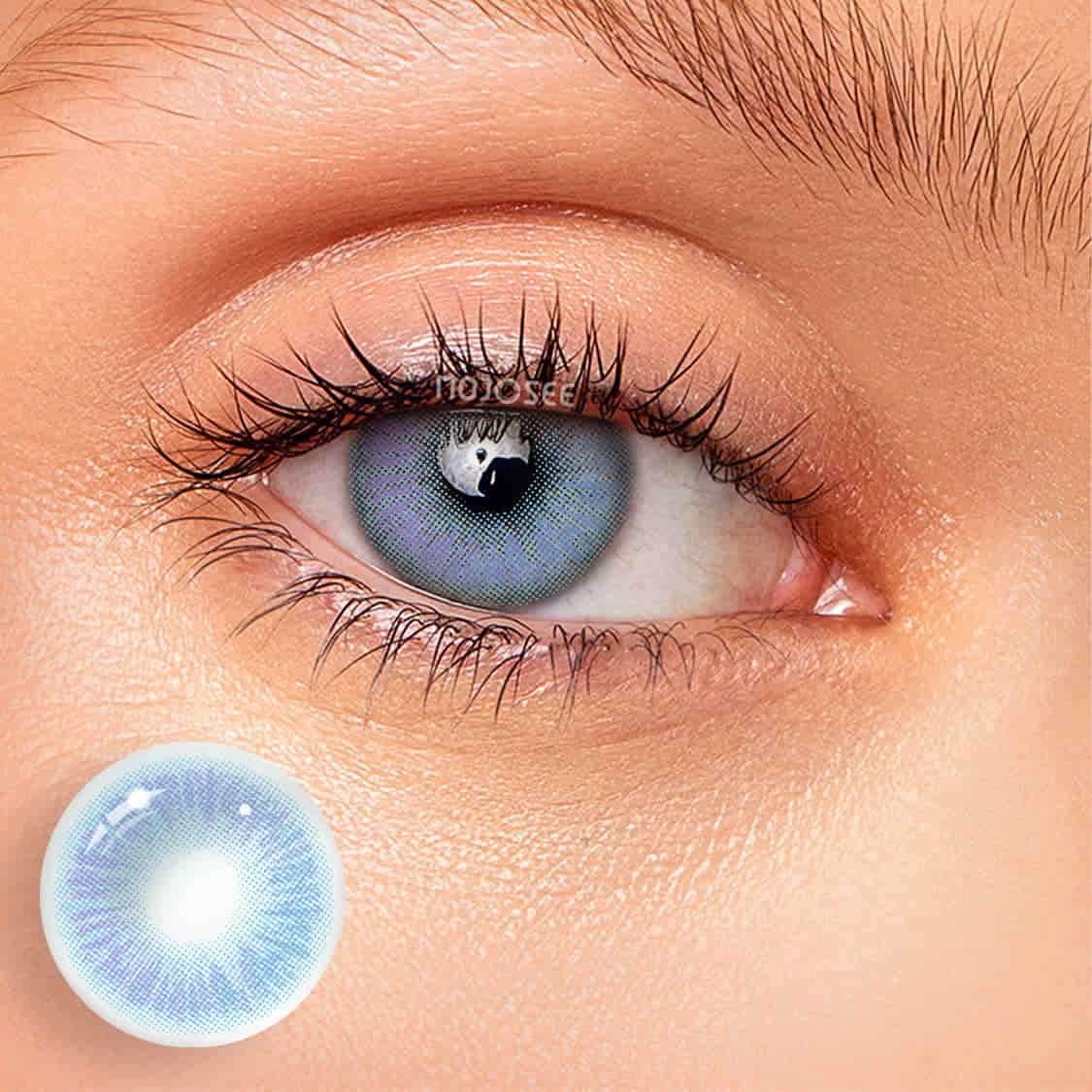 Blue sales colour lens