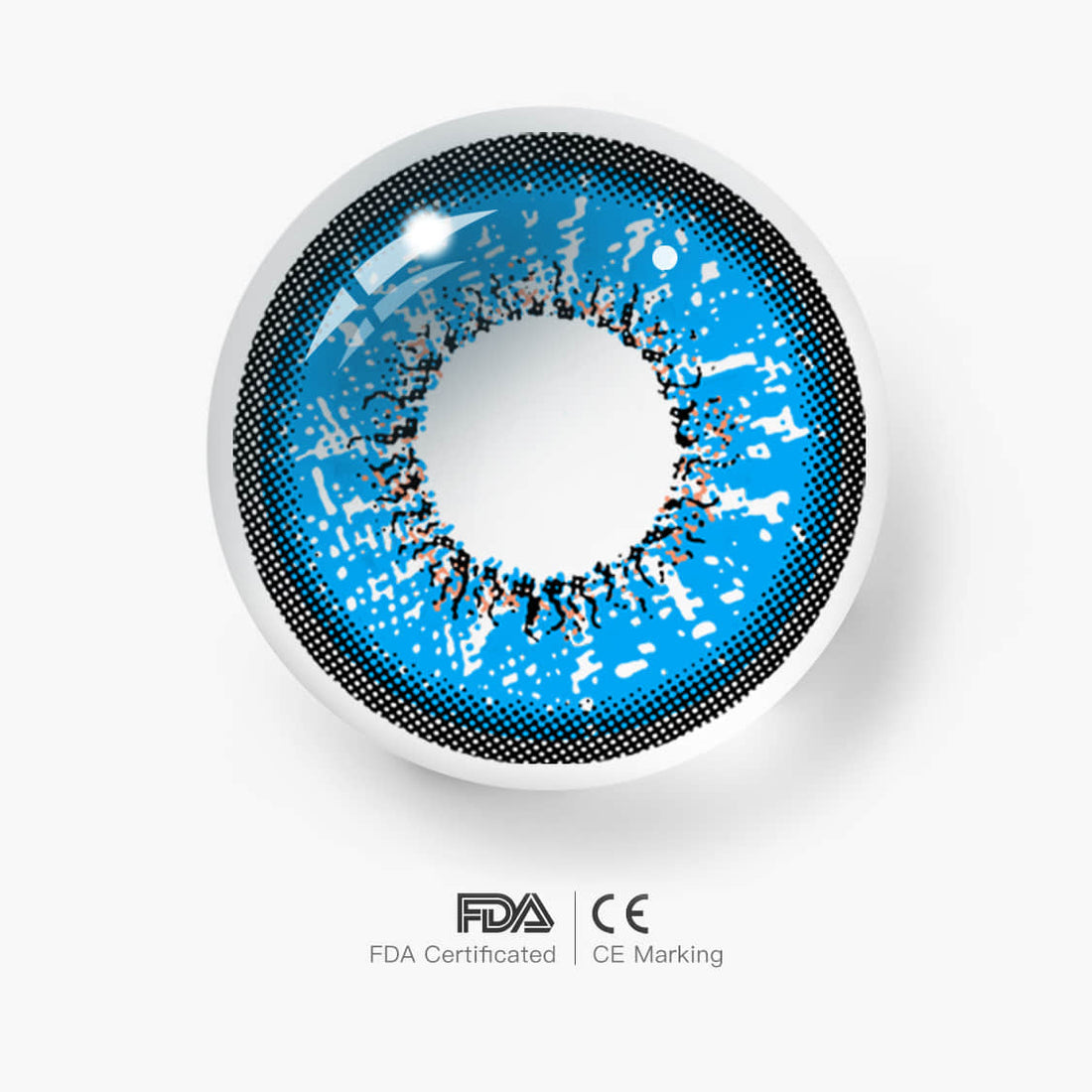 Love Words blue Colored Contact Lenses