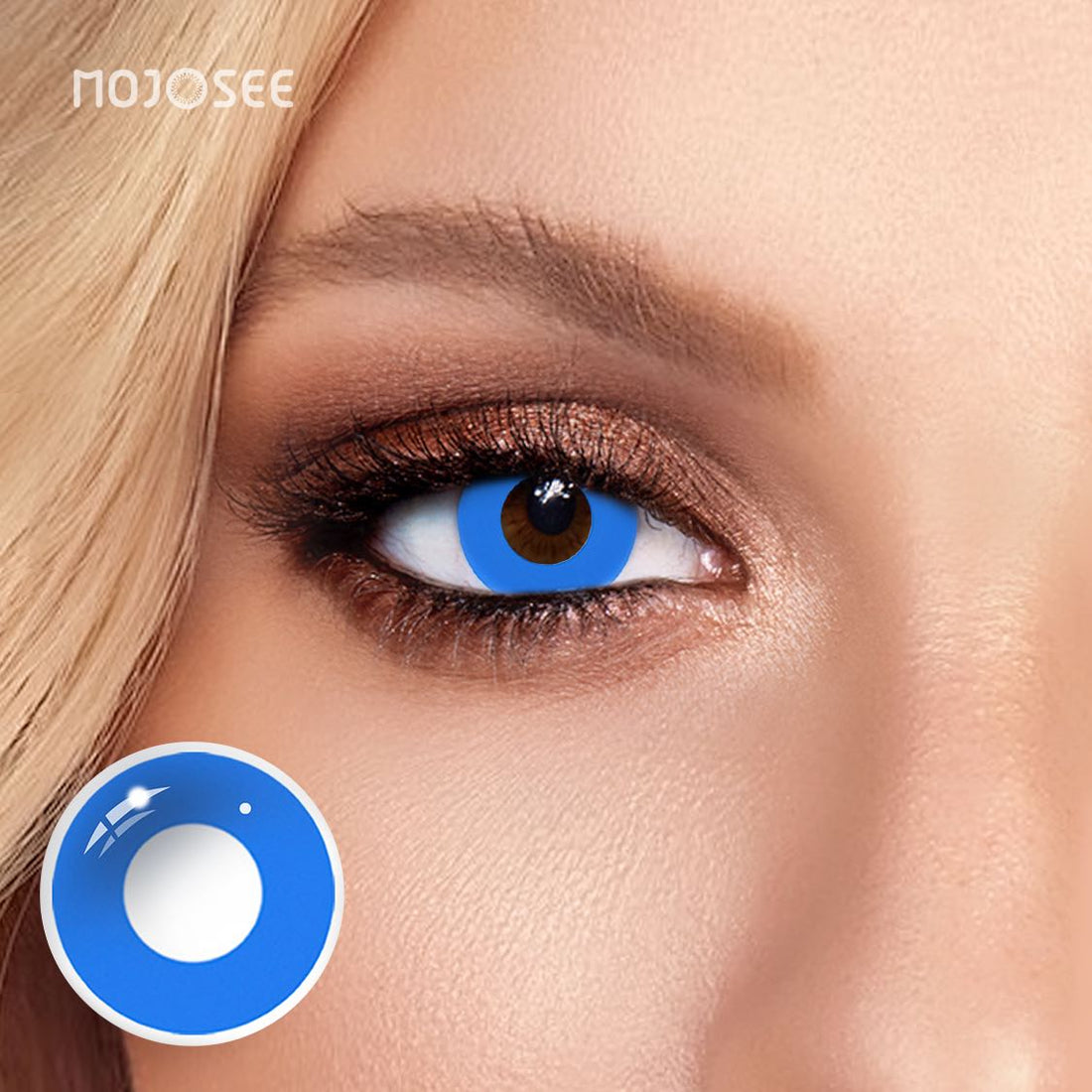 Circle Block Dark Blue Block Colored Contact Lenses