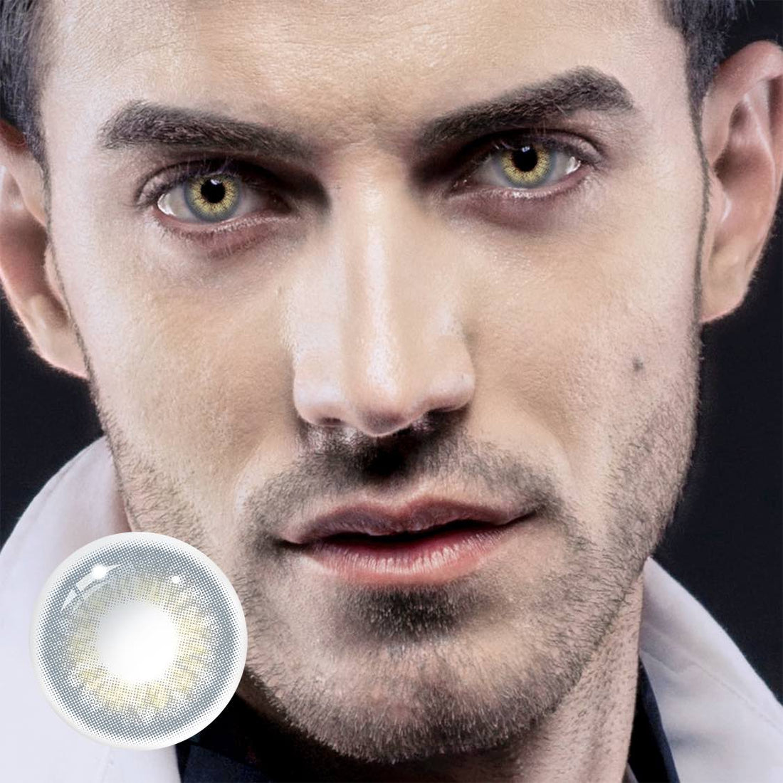 DNA Taylor Blue Gray Colored Contact Lenses for Men