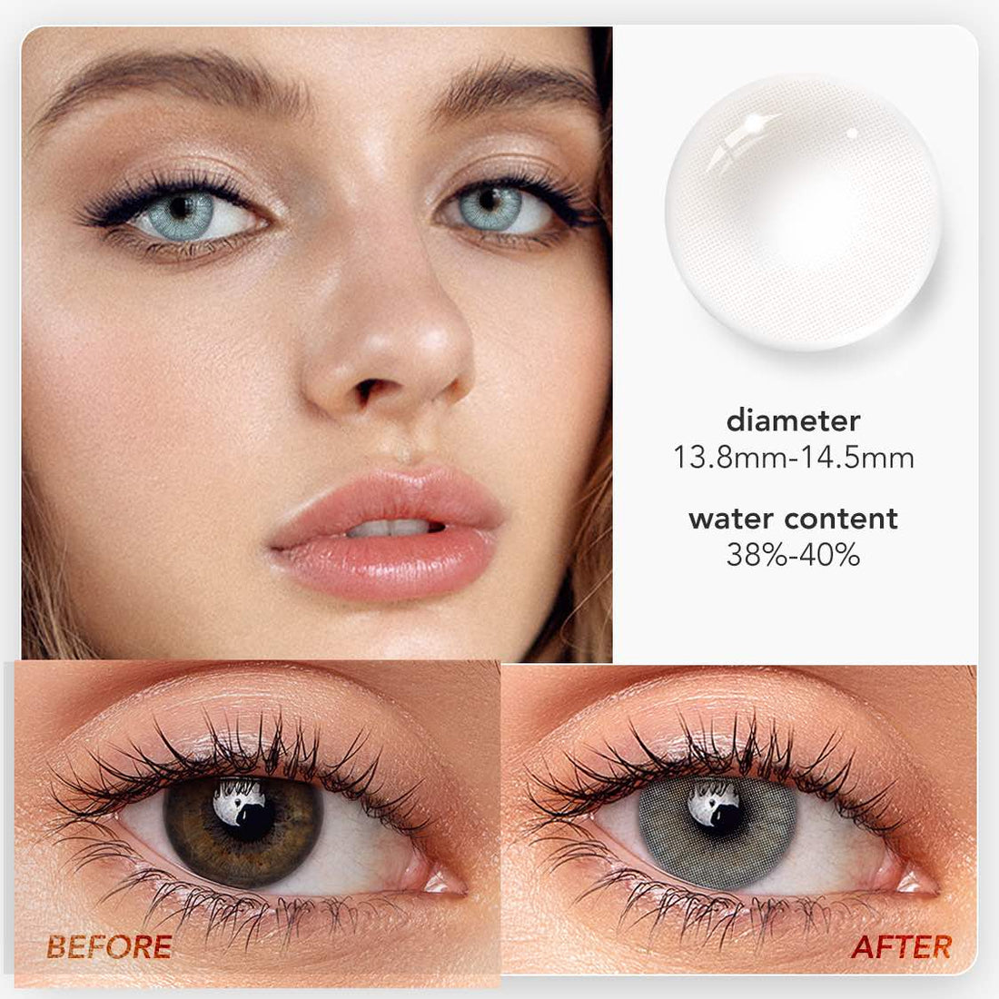 Hidrocor Grafite Blue Colored Contact Lenses