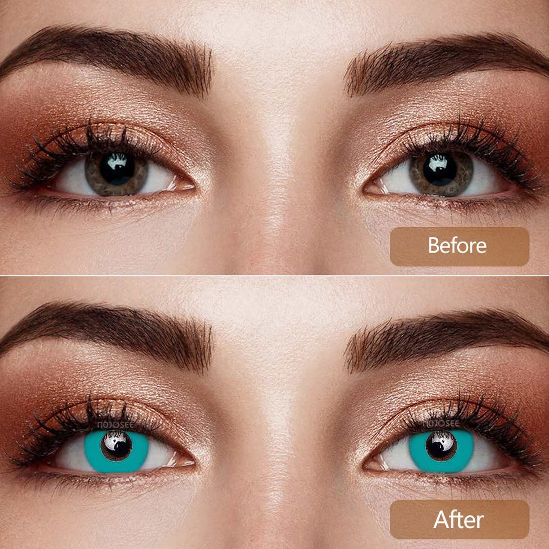 Genshin Circle Block Blue Colored Contact Lenses