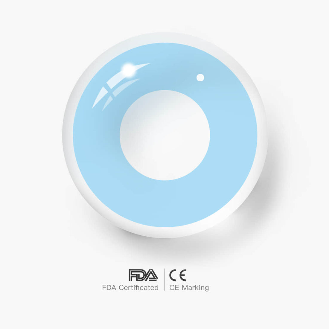 Circle Block Cambridge Blue Block Colored Contact Lenses
