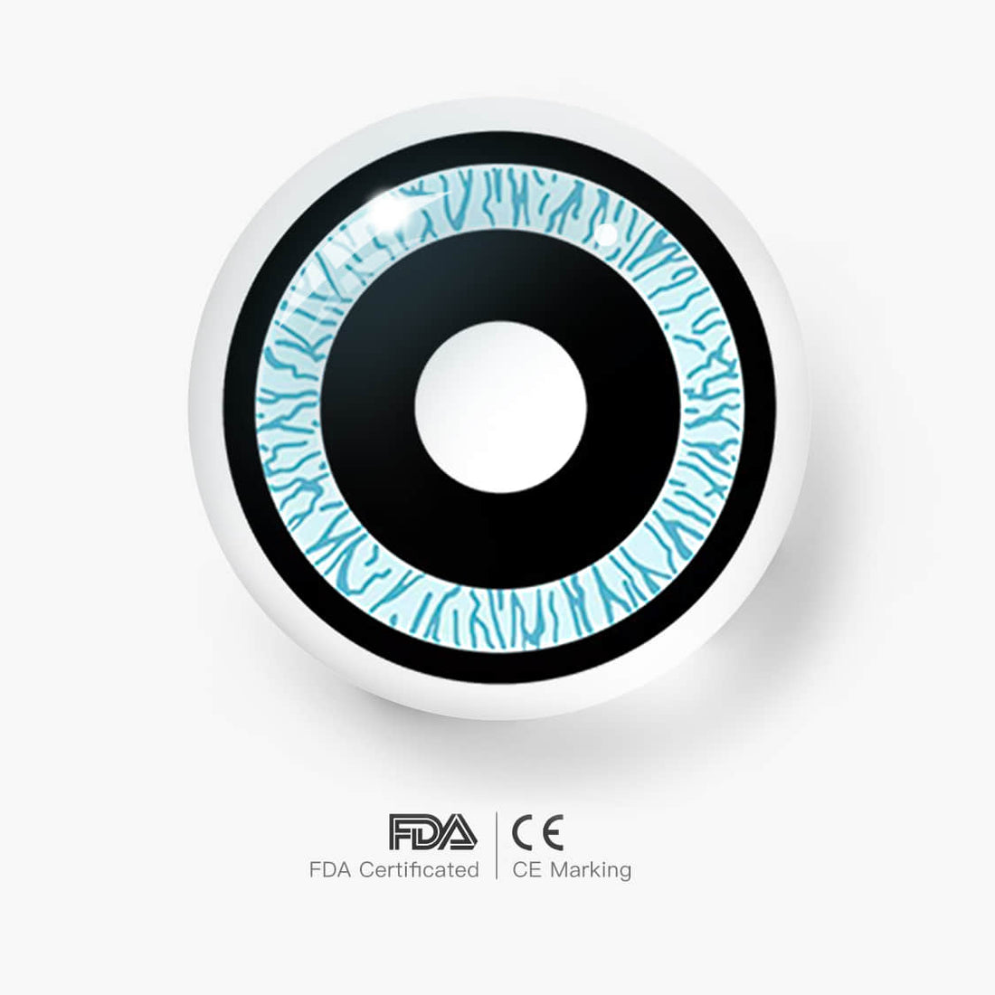 Oyster Nebula Blue Colored Contact Lenses for Men