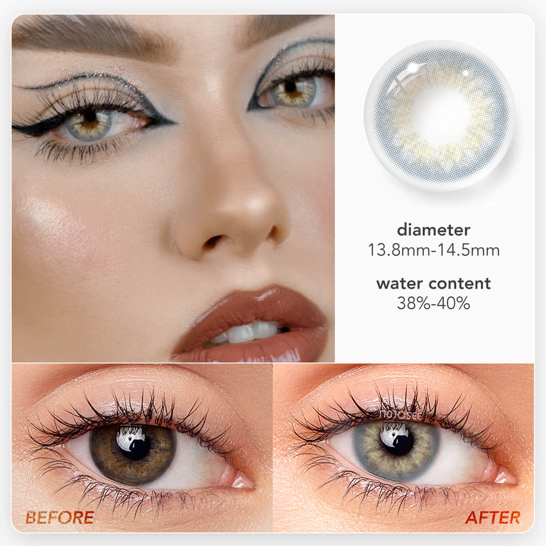 DNA Taylor Blue Gray Colored Contact Lenses