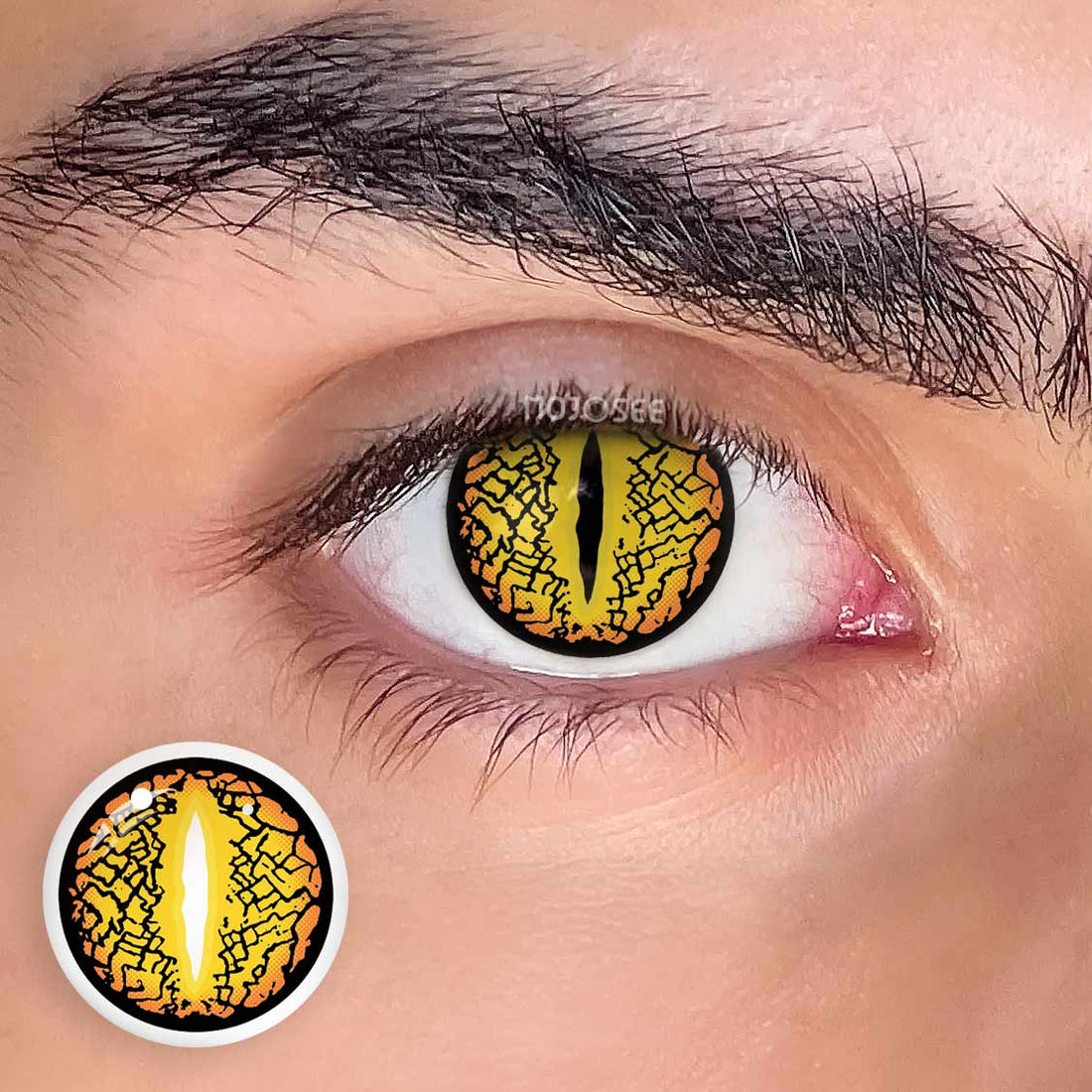 Lizard Eye Brown Colored Contact Lenses for Men