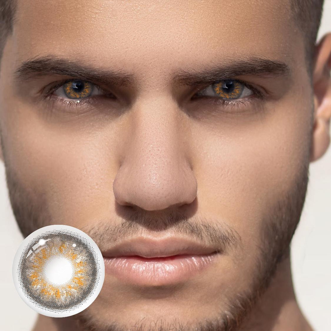 Opal Brown Colored Contact Lenses for Men