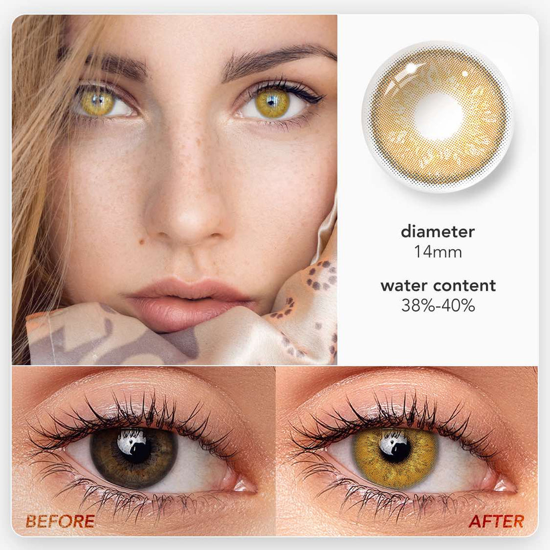 Starry sky Brown Colored Contact Lenses