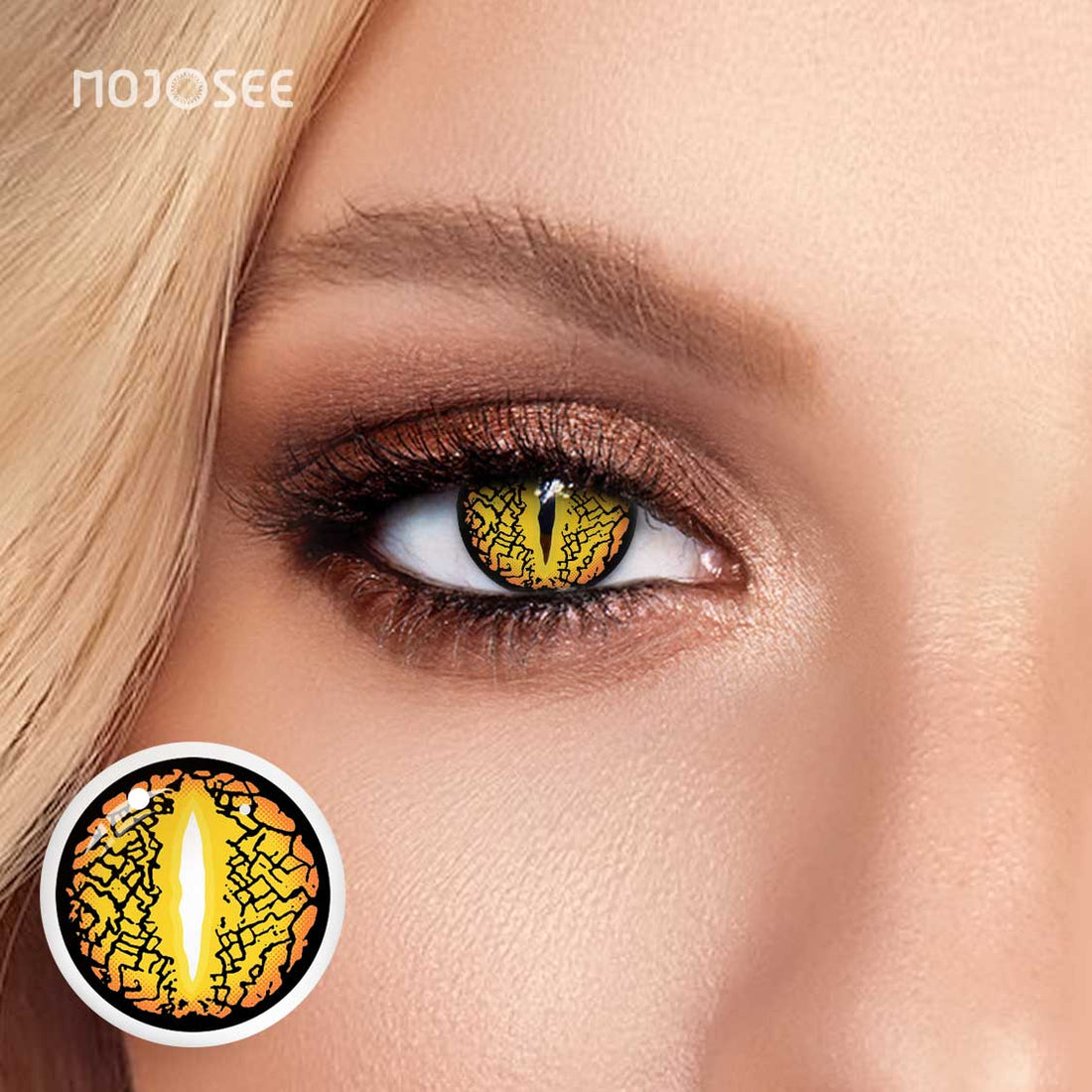 Lizard Eye Brown Colored Contact Lenses