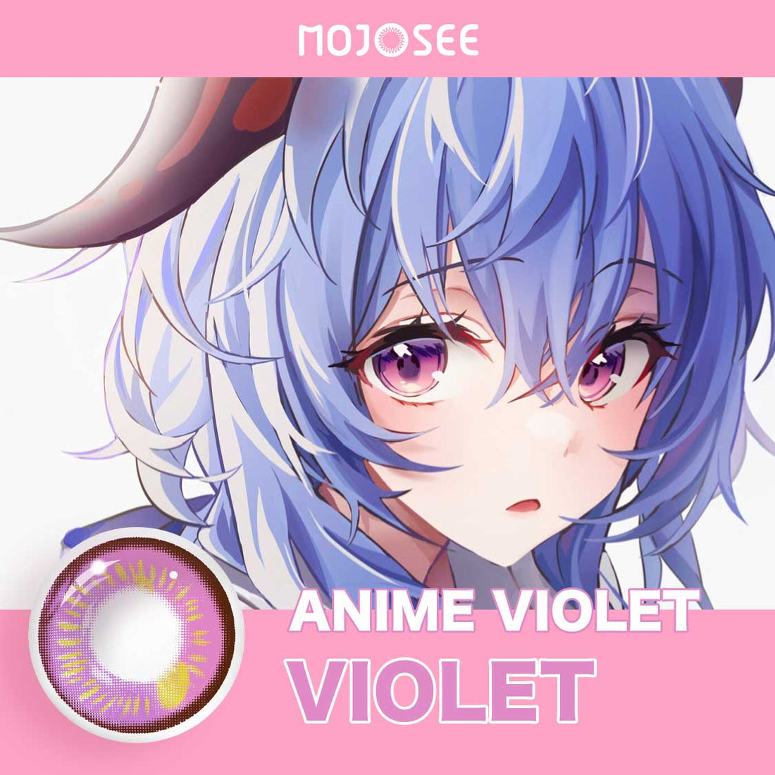 Genshin Anime Violet Colored Contact Lenses