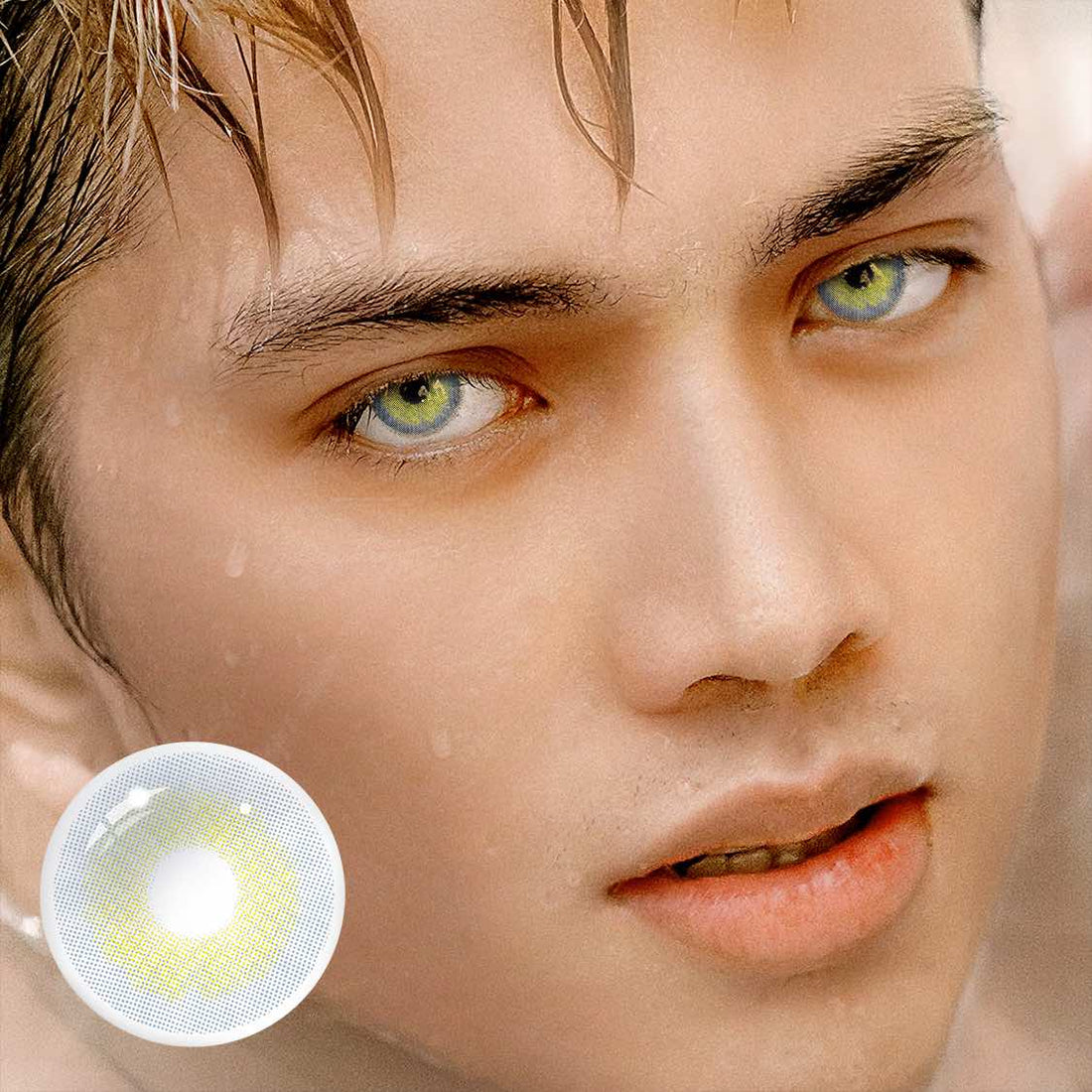 Polar Lights Blue Gray Colored Contact Lenses for Men