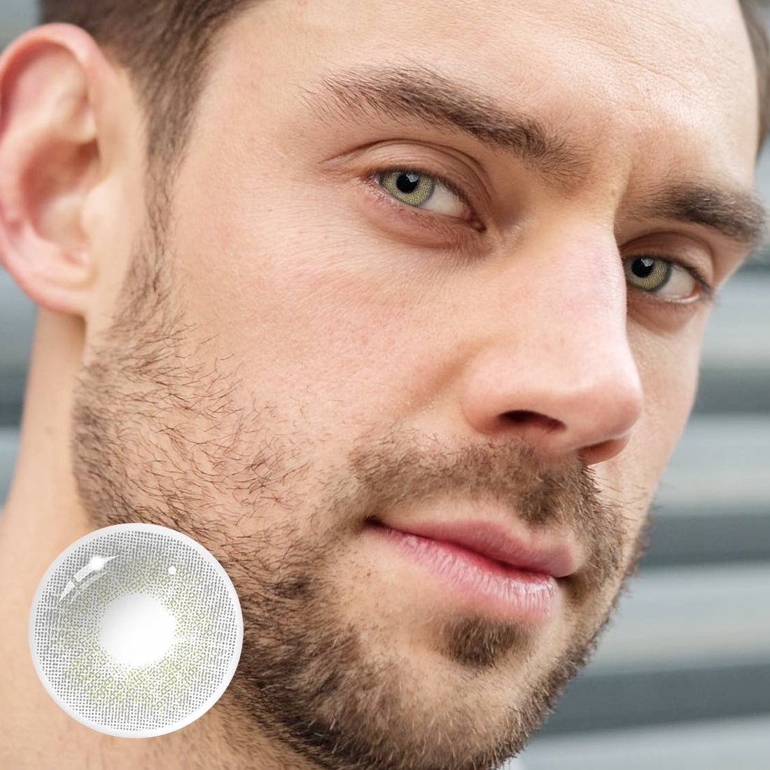 Cloud Gray Colored Contact Lenses for Men