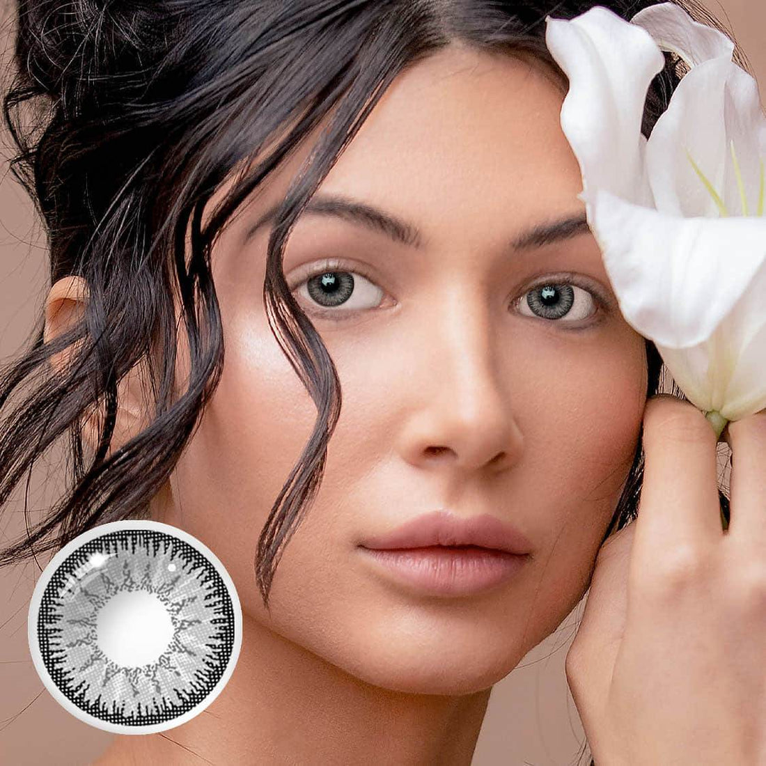 Vika Tricolor Gray Colored Contact Lenses