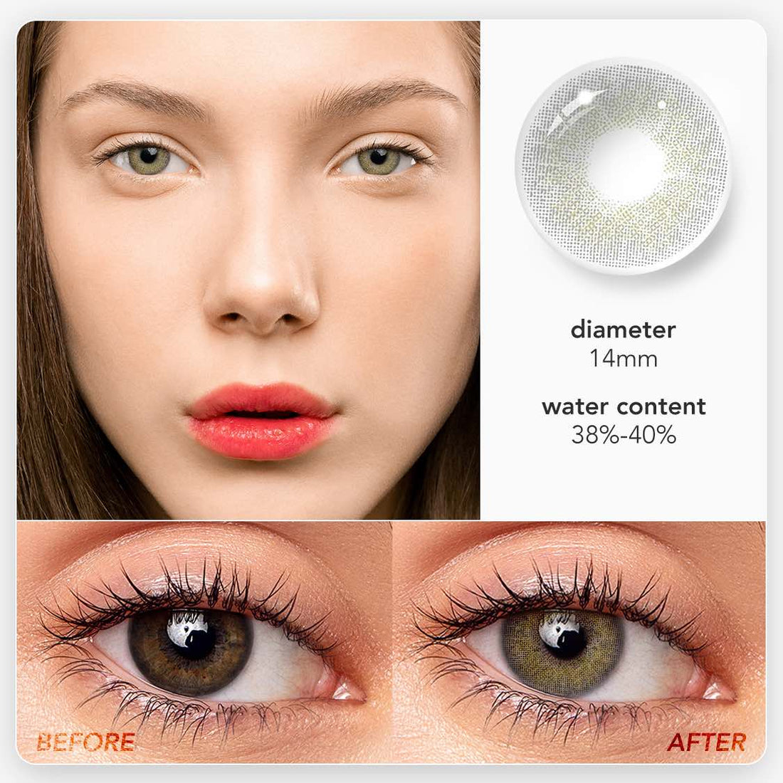 Cloud Gray Colored Contact Lenses