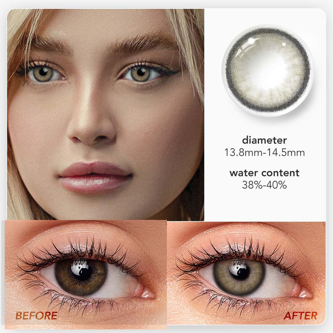 Fog Pearl Gray Colored Contact Lenses