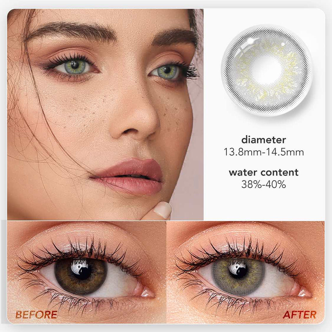 Starry sky Gray Colored Contact Lenses