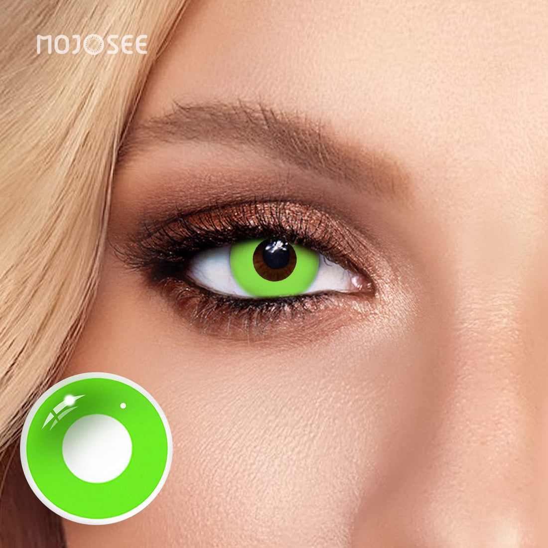 Demon Slayer Circle Block Green Block Colored Contact Lenses