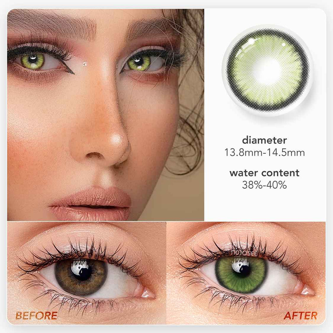 Dawn Green Colored Contact Lenses