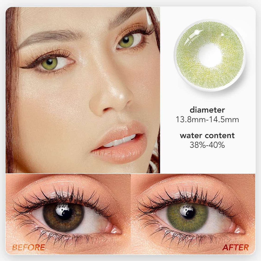 Cloud Green Colored Contact Lenses