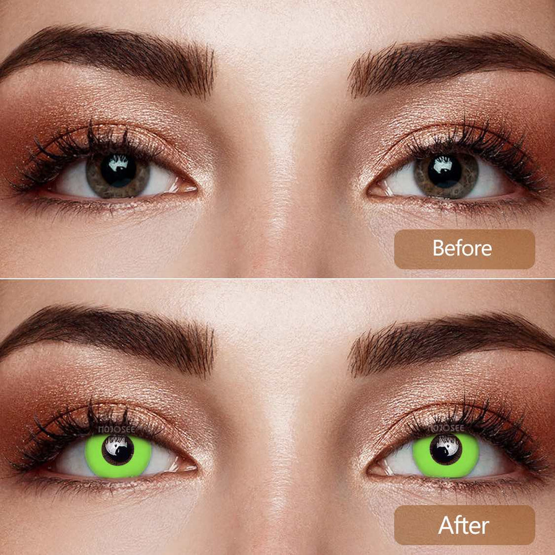 Demon Slayer Circle Block Green Block Colored Contact Lenses