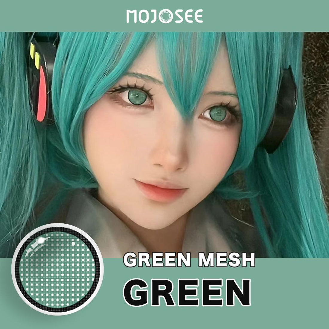 Green Mesh Colored Contact Lenses