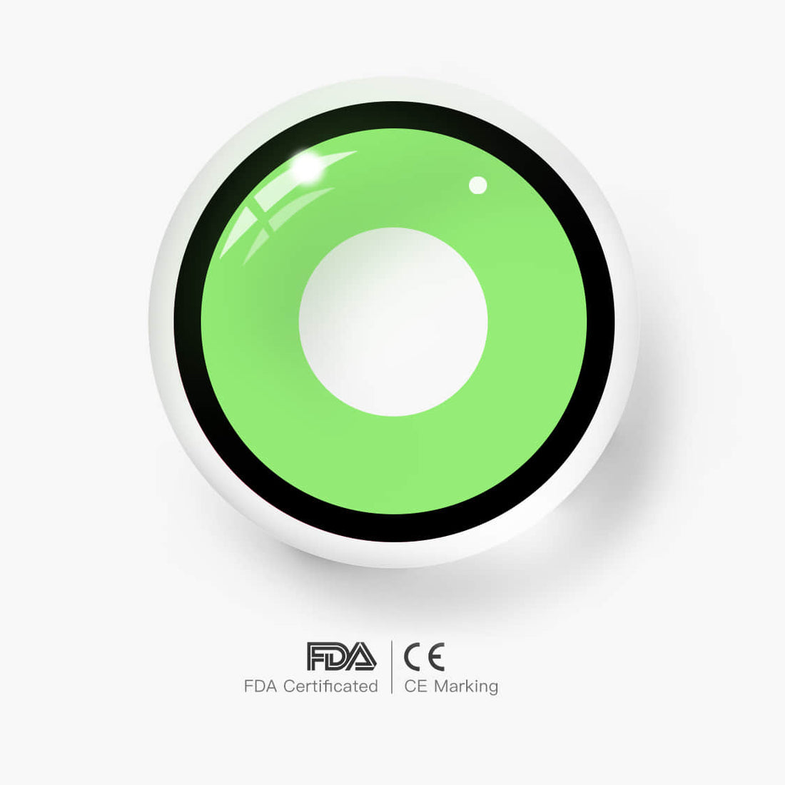 Circle Block Green Manson Colored Contact Lenses