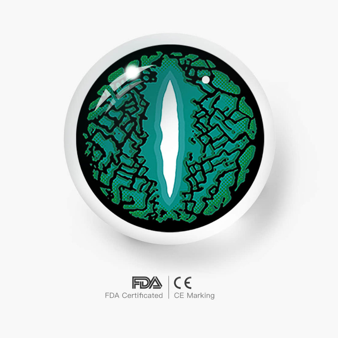 Lizard Eye Green Colored Contact Lenses for Men