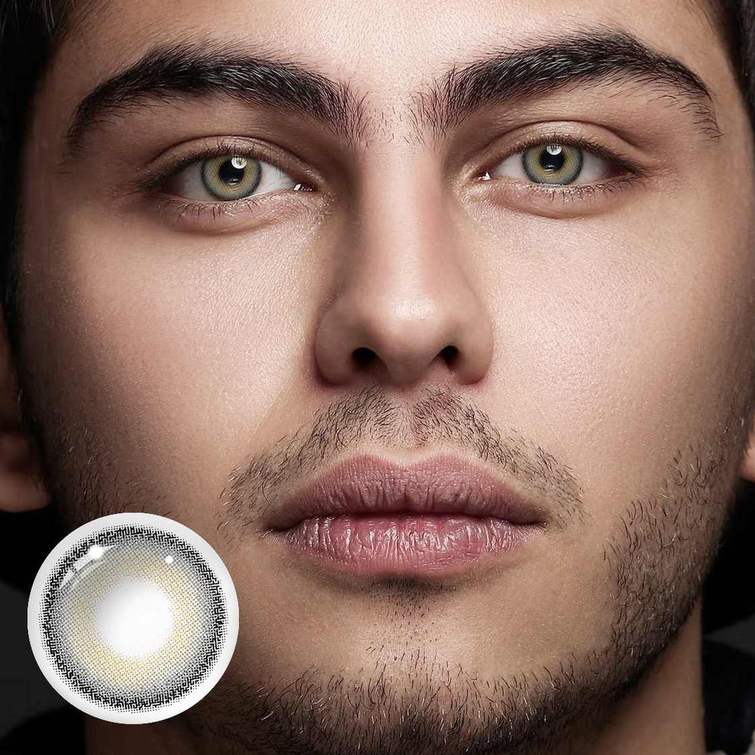 Mia Gray Colored Contact Lenses for Men