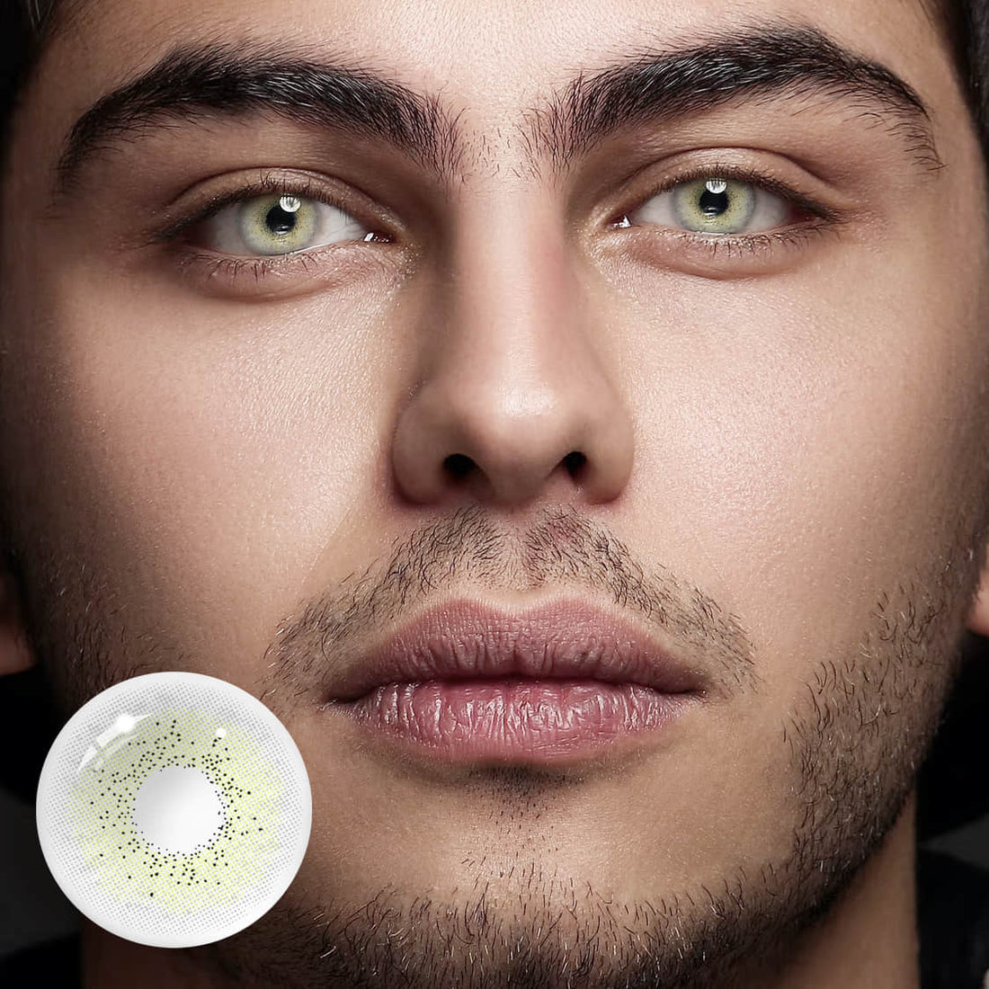 Ocean Cyan Gray Colored Contact Lenses for Men