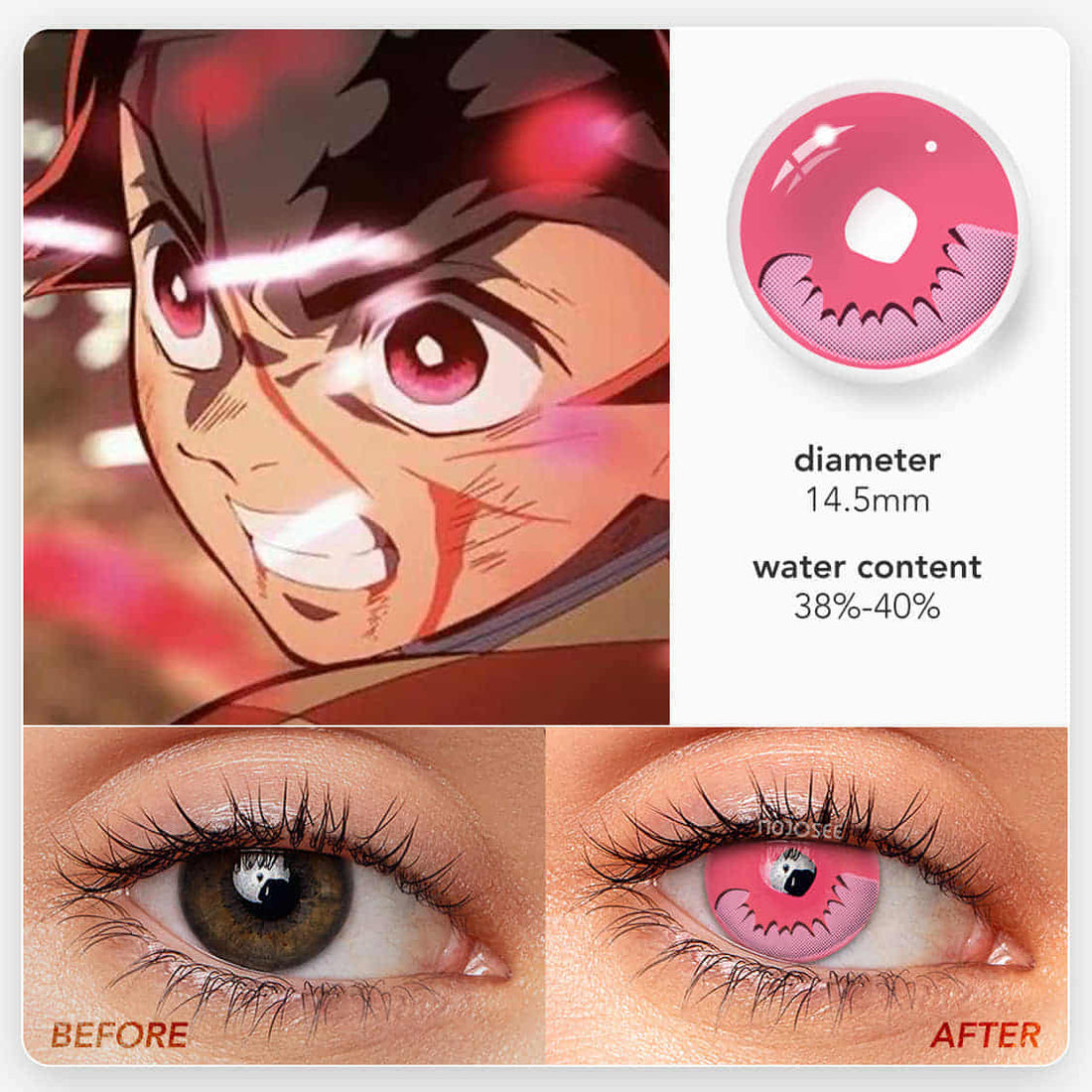 Tanjiro Kamado Cosplay Contact Lenses – Demon Slayer